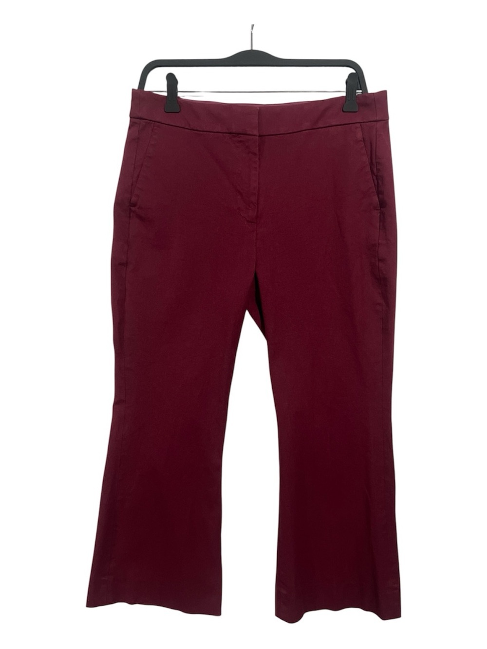 J.Crew Kelsey Flare Pant Women’s 10 Burgundy Red Cropped Trousers BG357